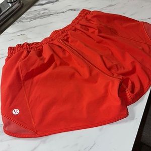 Lululemon orange/red shorts